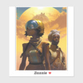 Planet Explorers Afrofuturistische Science Fiction Aufkleber (Blatt)