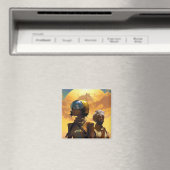 Planet Explorers Afrofuturistische Science Fiction Magnet (In Situ (Geschirrspüler))