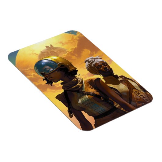 Planet Explorers Afrofuturistische Science Fiction Magnet (Rechte Seite)