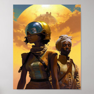 Planet Explorers Afrofuturistische Science Fiction Poster