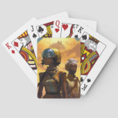 Planet Explorers Afrofuturistische Science Fiction Spielkarten (Rückseite)