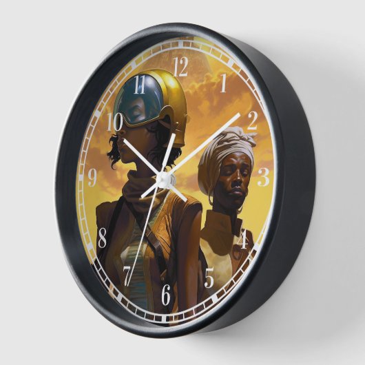 Planet Explorers Afrofuturistische Science Fiction Uhr (Winkel)