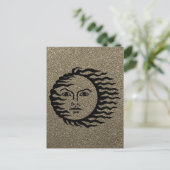 Planet Face Postkarte (Stehend Vorderseite)