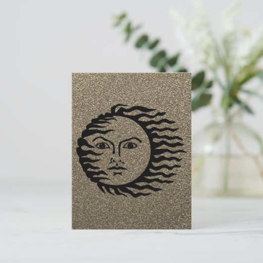 Planet Face Postkarte (Stehend Vorderseite)