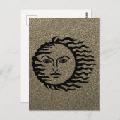 Planet Face Postkarte (Vorne/Hinten)