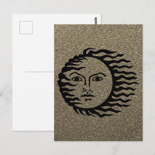 Planet Face Postkarte (Vorne/Hinten)