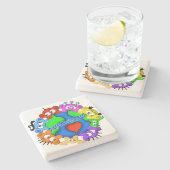 Planet Flüchtige Blick-A-Boo-Untersetzer-Spaß Steinuntersetzer (Seitenansicht)