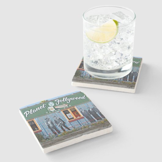 Planet Follywood, Unsinnigkeits-Strand, Steinuntersetzer (Seitenansicht)