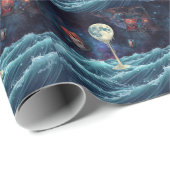 Planet Geschenkpapier (Rolleneckpunkt)