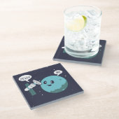 Planet Glasuntersetzer (Schrägansicht)