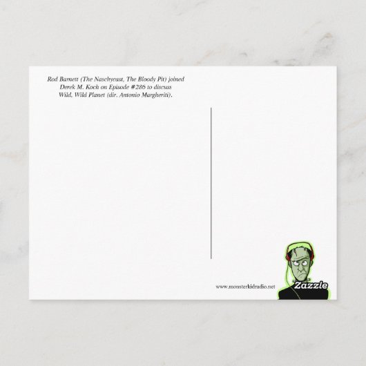 Planet Gone Wild Postcard Postkarte (Rückseite)