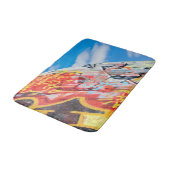 Planet Graffiti Badematte (Schrägansicht)