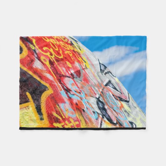 Planet Graffiti Fleecedecke (Vorderseite (Horizontal))