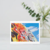 Planet Graffiti Postkarte (Stehend Vorderseite)