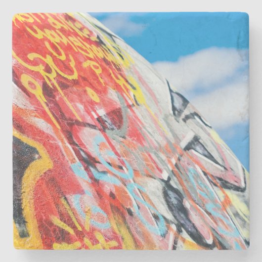 Planet Graffiti Steinuntersetzer (Vorderseite)