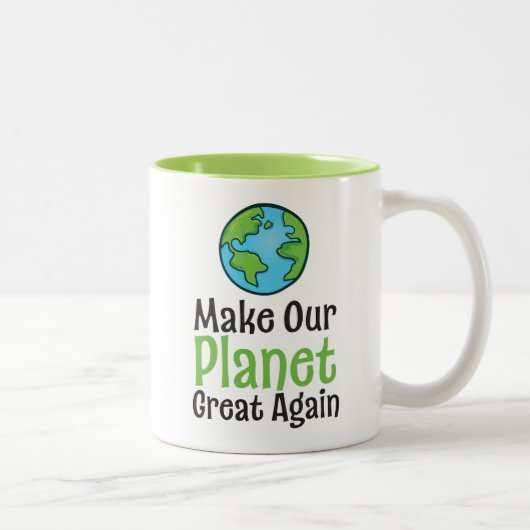 Planet Great Again 11 oz Zwei-Tonen-Tasse Zweifarbige Tasse (Rechts)