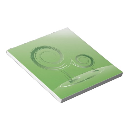 Planet grün notizblock (angewinkelt)