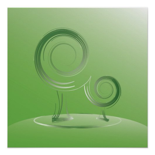 Planet grün poster (Vorderseite)