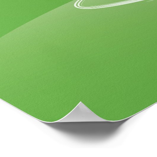 Planet grün poster (Ecke)