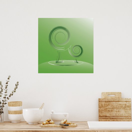 Planet grün poster (Küche)