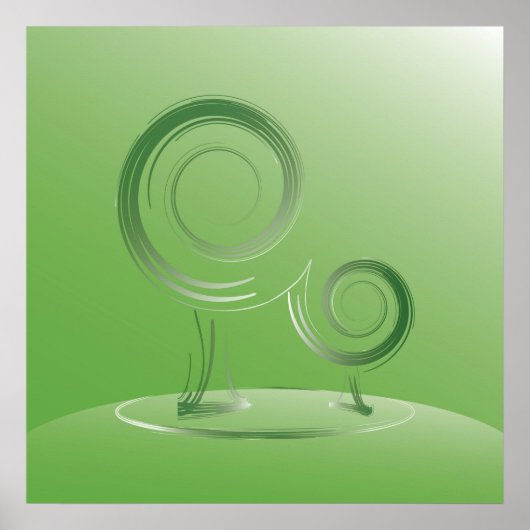 Planet grün poster (Vorne)