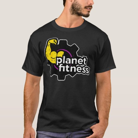Planet Gym Fitness Bicep Workout Training T-Shirt (Vorderseite)