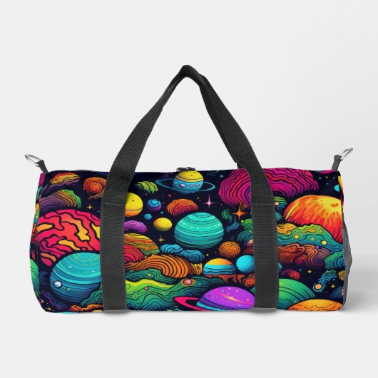 Planet-Hintergrund Duffle Bag (Vorderseite)