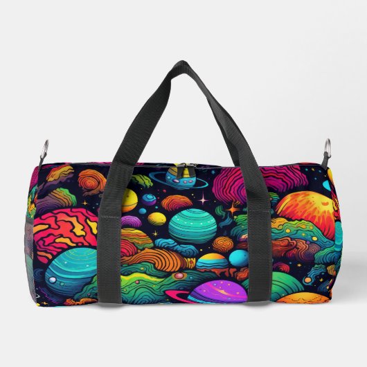 Planet-Hintergrund Duffle Bag (Rückseite)