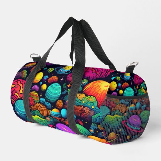 Planet-Hintergrund Duffle Bag (Rechte Ecke)