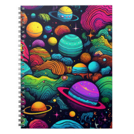 Planet-Hintergrund Notizblock