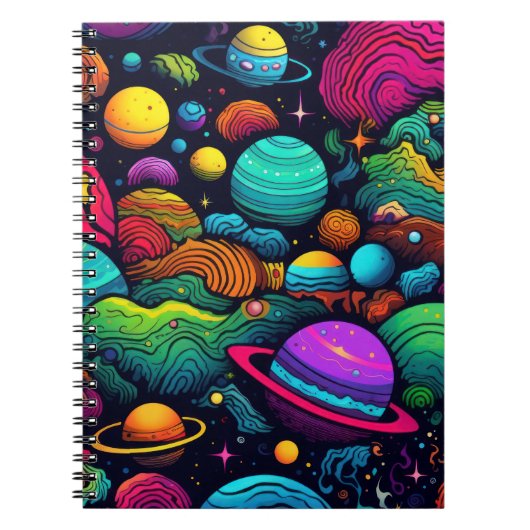 Planet-Hintergrund Notizblock (Vorderseite)