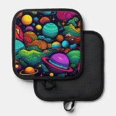 Planet-Hintergrund Topflappen (Vorderseite/Rückseite)