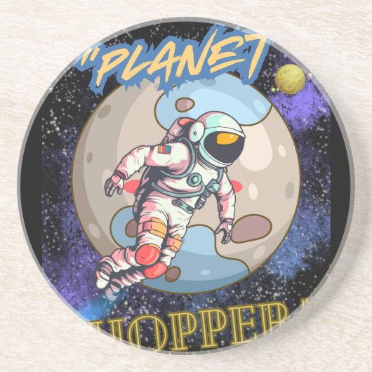 Planet Hopper Getränkeuntersetzer (Vorne)