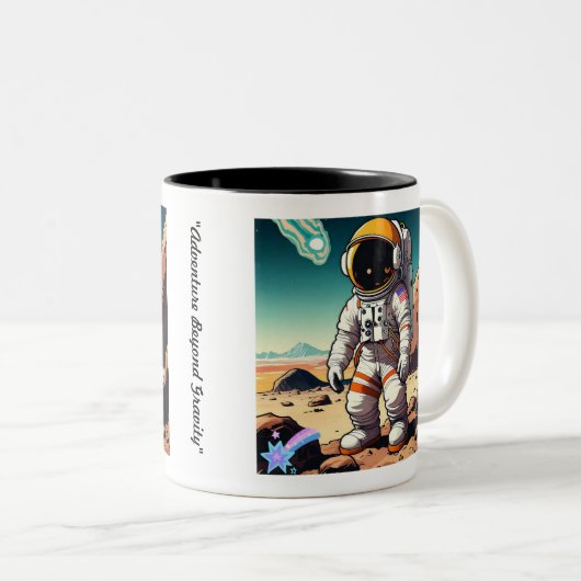"Planet Hopper" Zweifarbige Tasse (VorderseiteRechts)