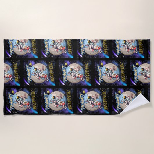 Planet-Hubschrauber Strandtuch (Vorderseite)