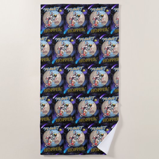 Planet-Hubschrauber Strandtuch (Vorderseite)