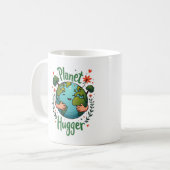 Planet Hugger - Earth Day Öko Friendly Kaffeetasse (Vorderseite Links)