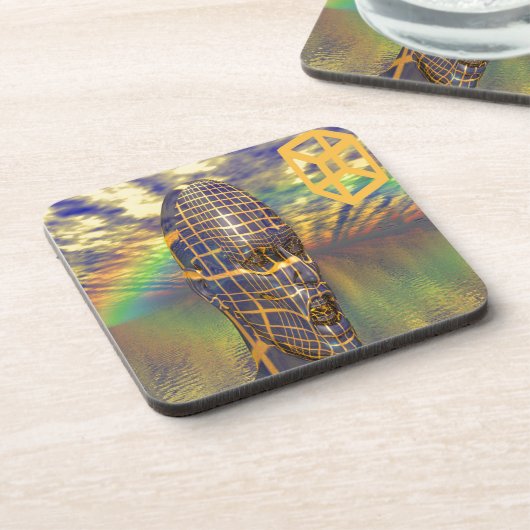 Planet-Illusion Getränkeuntersetzer (Linke Seite)