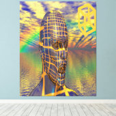 Planet-Illusion Leinwanddruck (Insitu (Holzboden))