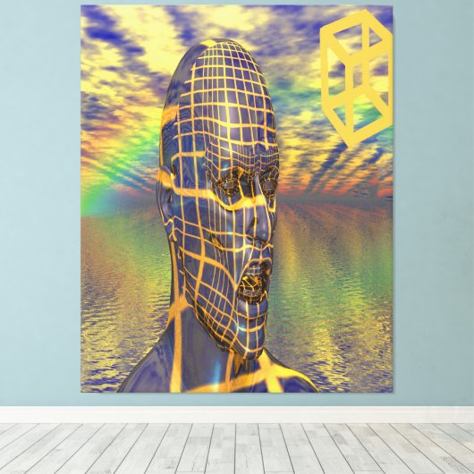 Planet-Illusion Leinwanddruck (Insitu (Holzboden))