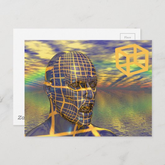 Planet-Illusion Postkarte (Vorne/Hinten)