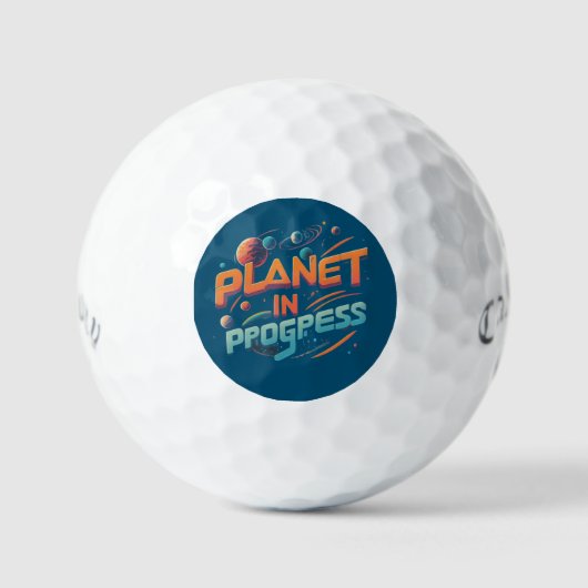 Planet im Gange Golfball (Vorderseite)