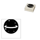 Planet im Weltraum Gummistempel (Stempel)
