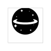 Planet im Weltraum Gummistempel (Prägung)