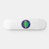 Planet im Weltraum Skateboard (Horizontal)