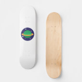 Planet im Weltraum Skateboard (Vorderseite)