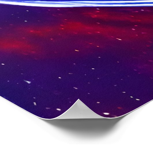 Planet in einem Glasgefäß | AI Art Poster (Ecke)