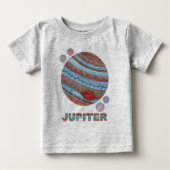 Planet Jupiter and Moons Space Geek Mode Baby T-shirt (Vorderseite)