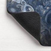 Planet Jupiter Blues Blue White Juno Cam Swirling Mousepad (Ecke)
