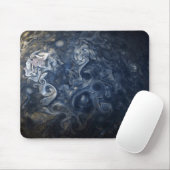 Planet Jupiter Blues Blue White Juno Cam Swirling Mousepad (Mit Mouse)